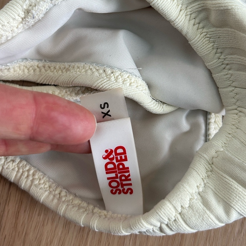 Solid & Striped The Beverly Rib Bikini Top Xs - image 4